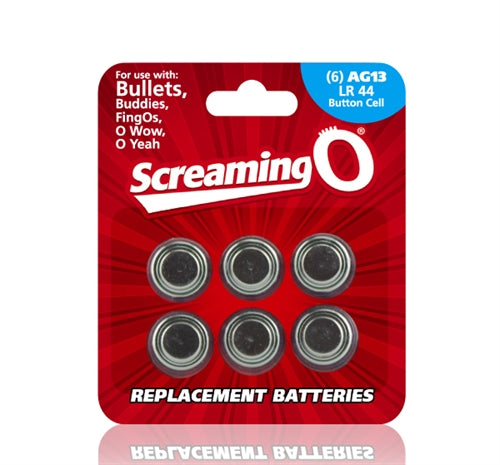 Screaming O Replacement Batteries  LR44 Button Cell 6 Count Each - BAT6-110BE